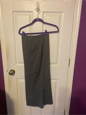 SHEINg gray  Skirt with Diagonal Panel Seams
